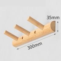 ราคา ราวตะขอ ตะขอไม้ติดผนัง ตะขอไม้ติดผนัง สําหรับแขวนจัดเก็บของ ราวแขวน แบบติดผนัง ตะขอแขวนผ้า สไตล์มินิมอล ราวไม้ติดผนัง ที่แขวนของ (19803056090)