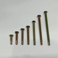 ราคา สกรูปลายสว่าน สกรูหัวเอฟ ชุบรุ้ง สกรู สกรูยึดแปเหล็ก สกรูเบอร์8 หัวแฉก FSD หัวเรียบ หัวเตเปอร์ หัวเอฟ หัวF สกรูยึดกระเบื้องซีแพค คอนกรีต (17499193294)