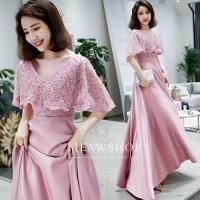 ราคา เดรสยาว อกหมุด มุกสีชมพู สวยมาก M 4XL ปักเลื่อม งานปัก ชุดราตรี ชุดออกงาน สาวอวบ อ้วน ชุดไปงาน เดรสสีชมพู ชุดราตรียาว ธีมสีชมพู ชุดแม่เจ้าสาว ชุดแม่เจ้าบ่าว สุดหรู meawshop THE CLASSIC (21336557423)