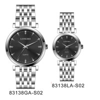 ราคา Longbo ผู้ชายนาฬิกาข้อมือ นาฬิกาผู้หญิง นาฬิกาธุรกิจ นาฬิกาแฟชั่น สายสแตนเลส นาฬิกาควอตซ์ กันน้ำ 83138A การเคลื่อนไหวญี่ปุ่น (16528422768)