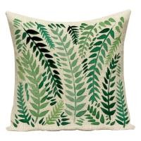 ราคา Shanglife โยนหมอนปลอกหมอนอิงสีเขียวหมอนตกแต่ง Tropical Leaves ตกแต่งผ้าลินินปลอกหมอน Leaf Lattice (16074134738)