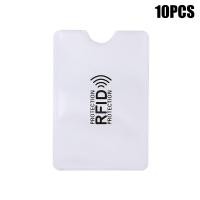 ราคา เคสคลุมป้องกันการโจรกรรม10ชิ้นสำหรับป้องกันบัตรเครดิต RFID ตัวป้องกันเคสใส่บัตรธนาคารบัตรประชาชนอลูมิเนียมฟอยล์ (17796202986)