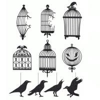 ราคา กรงนกกาสีดำมีกากเพชรสำหรับตกแต่งของตกแต่งงานปาร์ตี้ฮาโลวีนแบบกอธิคตกแต่งกรงนกกาแบบแขวน (21171003189)
