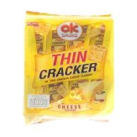 ราคา ขนมปังแบบบางอบกรอบ โอเคทินบิสกิต OK Thin Cracker Biscuit ขนาด 256 กรัม 1 ห่อใหญ่มี 8 ห่อเล็ก รสสาหร่าย ชีส งาดำ (21230846457)