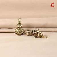 ราคา QIANYUE ล็อกเกตขวดน้ำเต้าทองเหลืองห้อยจี้น้ำเต้าพวงกุญแจกล่องยากันน้ำได้ (20382301579)