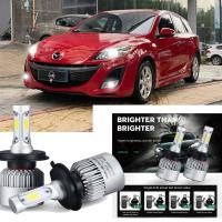 ราคา ไฟ LED สีขาวสำหรับรถยนต์มาสด้า3 2004 2009 5 2006 2010 ไฟฉายคาดศีรษะ หลอดไฟไฟหน้าอัตโนมัติรถยนต์ S2ไฟหน้า6000K (19632877118)