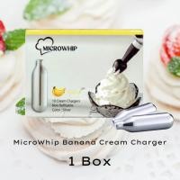 ราคา แก๊สวิปครีม MicroWhip Banana กล้วย Cream Chargers 10หลอด กล่อง 1กล่อง Mosa QuickWhip N2O Cream Charger (21218861697)