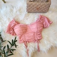 ราคา New Arrival ใหม่งาน แขนตุ๊กตาเปิดไหล่เสริมฟองน้ำ ผ้ามุ้งแต่งเต้าย่น ย่นข้าง รูดเชือกด้านหน้า แบบเปะมากๆ (19834033354)