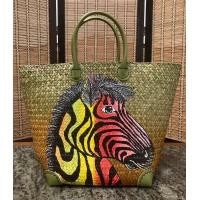 ราคา กระเป๋าสานกระจูดย้อมสี ลายเพ้นท์ทำด้วยมือ แฮนด์เมดทั้งชิ้น มีหลายขนาด (14242778052)