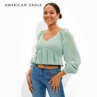 ราคา American Eagle Long Sleeve Smocked Babydoll Top เสื้อ ผู้หญิง เบบี้ดอล แขนยาว EWSB 035 3968 300 (10159072508)