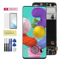 ราคา จอ A51 AMOLED พร้อมลายนิ้วมือสำหรับ Samsung Galaxy A51 A515 A515F หน้าจอ LCD ทัชสกรีนอะไหล่ดิจิไทเซอร์ (21357911753)
