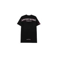 ราคา 23 Chrome Hearts Crowe Scroll Heart Cherry Blossom Pink Letter Small Logo Embroidered Cotton T Shirt Short Sleeve (21031239121)