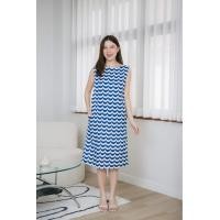 ราคา Mommade ชุดให้นม เดรสให้นม Blue Wave Long Basic Dress (15641218278)