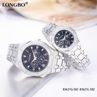 ราคา นาฬิกา Longbo ใหม่สําหรับสุภาพบุรุษและสุภาพสตรี สายสแตนเลส นาฬิกาควอตซ์กันน้ํารุ่น 83621 (21147138714)