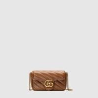 ราคา Gucci กระเป๋า GG Marmont matelassé leather super mini bag (21227646906)