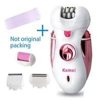 ราคา Kemei 4 in 1 Rechargeable Hair Epilator Women Shaver Female Electric Hair Shaving Machine Body Lady Trimmer Removal (11376150019)