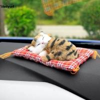 ราคา Studyset IN stock Car Ornaments Cute Simulation Sleeping Cats Decoration Automobiles Lovely Plush Kittens Doll Toy (19994868957)