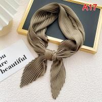 ราคา Jettingbuy ผ้าพันคอผ้าซาตินอัดพลีทสำหรับผู้หญิงผ้าพันคอผูกผมทรงสกินนี (17198268134)