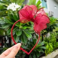 ราคา ที่คาดผมเด็กสีแดง ริบบิ้นผ้าแก้ว สไตล์เกาหลี (19522480053)