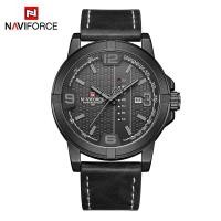 ราคา Naviforce นาฬิกาสายหนังลำลองสำหรับผู้ชาย นาฬิกาทหารกันน้ำนาฬิกาข้อมือควอตซ์ปฏิทินผู้ชาย (21341278516)