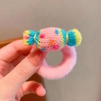 ราคา ที่มัดผมทำมือมัดยางรัดผมไหมพรมสีสันสดใสเครื่องประดับผมแสนหวานลูกกวาดเชือกผูกผมผู้หญิง (20989577246)