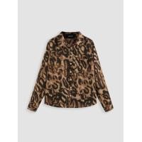 ราคา Cider Collar Leopard Print Button Long Sleeve Blouse (20795556538)