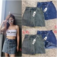 ราคา paipai shop กางเกงกระโปรงยีนส์ แต่งกระดุมหน้า ไซส์ S M L XL มีเก็บปลายทางจ้า (12271040894)