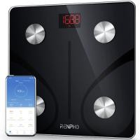 ราคา RENPHO Smart Scale for Body Weight Digital Bathroom Scale BMI Weighing Bluetooth Body Fat Scale Body Composition Monitor Health Analyzer with Smartphone App 400 lbs Black (16935382721)
