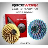 ราคา เฟืองจักรยาน RACEWORK ขนาด 11 28T สีทองและสีรุ้ง (16967043858)