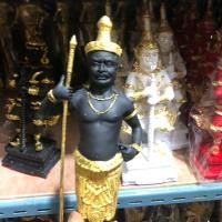 ราคา ท้าวหิรัญพนาสูร อสูรฮู องค์สีดำ ลงสีน้ำทอง เนื้อเรซิ่นผสมมวลสารสูง14นิ้ว (13853185866)