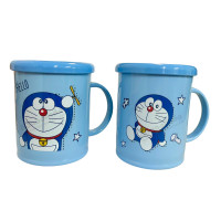 ราคา แก้วน้ำพลาสติก มีฝาปิด มีหูจับ 350ml ลายการ์ตูนน่ารัก วัสดุฟู้ดเกรด (21267962250)