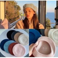 ราคา ใหม่ พร้อมส่ง8สี beret wool hat หมวกเบเร่ต์ ทรงน่ารักไม่ไหว (11876197704)