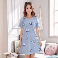 ราคา ZJH SHOP พร้อมส่ง จากไทยชุดนอนกระโปรงผู้หญิงลายการ์ตูนน่ารักพร้อมผ้าถุง ผ้า cotton แท้ใส่นุ่มมาก มีให้เลือกหลายแบบ ไม่มีผ้าถุง (12231589079)