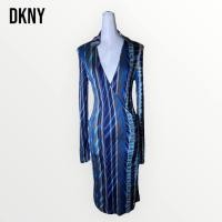 ราคา DKNY เดรสคอวีลึกผ้าไหม (21259190886)