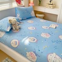 ราคา ผ้าปูที่นอนผ้าฝ้าย100 Sanrio Cinnamoroll เฮลโลคิตตี้ผ้าปูเตียงแบบพอดีขนาดควีนไซส์800TC (21281407919)