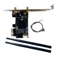 ราคา PCIE WiFi Card Adapter Wireless Network Card M2 NGFF Bluetooth Converter for Desktop Wi Fi 8260 8265NGW AX200 9260 7265 (20864453221)