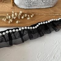 ราคา วัสดุเสริมลูกไม้สีดำเสื้อผ้า DIY ผ้าตาข่ายชายลูกไม้ผ้าออร์แกนซ่าตกแต่งคอเสื้อกระโปรงชายเสื้อต่อผ้าแบบยาวและกว้าง (21186623655)