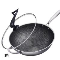 ราคา Rareitem กระทะรังผึ้ง ขนาด 32 cm กระทะสแตนเลส กระทะก้นลึก กระทะเคลือบ non stick ไม่ติดกระทะ กระทะเทฟล่อน manzoku111 (19713603542)