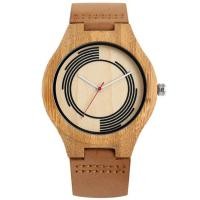 ราคา นาฬิกาไม้ไผ่นาฬิกาสำหรับผู้ชายหน้าปัดลายเกลียวดีไซน์ควอตซ์นาฬิกาข้อมือผู้ชายย้อนยุคสายหนังนุ่มนาฬิกาข้อมือ Reloj (19201772548)