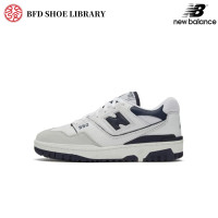 ราคา กล่องเดิม New Balance NB550 ดูดซับแรงกระแทก กันลื่น ทนต่อการสึกหรอ low top รองเท้าบาสเก็ตบอลย้อนยุค ชายและหญิง สีขาวและสีน้ำเงินเข้ม (20690121447)