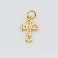 ราคา จี้ขนาดเล็กรูปไม้กางเขนฝังเพชรหุ้มทอง18K จี้ห้อยต่างหูเครื่องประดับแบบห้อย DIY สร้อยข้อมือสีเหลืองทองอุปกรณ์เสริมสร้อยคอต่างหู (20697286402)