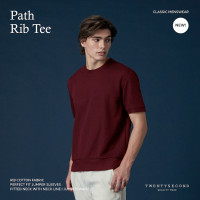 ราคา TWENTYSECOND เสื้อยืดแขนสั้น ผ้า Rib รุ่น PATH RIB TEE Red สีแดง (21361172981)