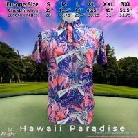 ราคา เสื้อกอล์ฟ Flyght Golf Shirt UV protection SPF50 Hawaii Paradise (21212444362)