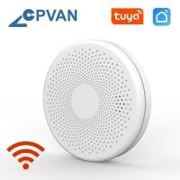 ราคา Tuya เครื่องตรวจจับควันแบบ Wi fi ก๊าส CO คาร์บอนมอนอกไซด์สัญญาณเตือนภัย2ใน1เซนเซอร์ตรวจจับควันระบบนิรภัยในบ้านนักดับเพลิงป้องกัน (21020703416)