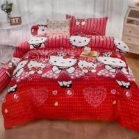 ราคา ชุดผ้าปูที่นอนลายคิตตี้ ครบชุด 6 ชิ้น ผ้าปู ผ้านวม ปลอกหมอน 2 ปลอกหมอนข้าง 2 มีขนาด 3 5 ฟุต 5 ฟุต 6 ฟุต (16180526096)