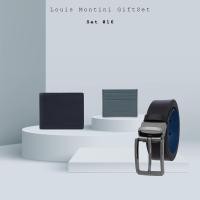 ราคา Giftset Louis Montini ชุดกิฟท์เซต กระเป๋าหนังแท้ เข็มขัดหนังแท้ เหมาะสำหรับของขวัญ กระเป๋าผู้ชาย VTLM (18283455570)