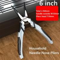 ราคา คีมปากแหลมอเนกประสงค์ขนาด6นิ้วเข็มจมูกเครื่องตัดสายไฟเปิดหน้าดินการบีบเครื่องมือช่างเอนกประสงค์ (21161443715)