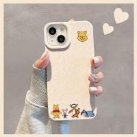 ราคา สำหรับ iPhone วัสดุข้าวสาลี เคสโทรศัพท์มือถือลายการ์ตูน Pooh and Tigger for iPhone 15 14 13ProMax 12 11 XSMax XR XS 8 7 Plus (20944026069)