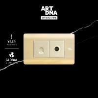 ราคา ARTDNA ชุดรับสัญญาณดาวเทียม ชุดรับสัญญาณโทรศัพท์ สีทอง (719910235)