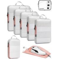 ราคา Large Compression Packing Cubes for Travel with See Through Mesh 8 Set Packing Cubes for Suitcases Compression Series with Full Zipper Expandable Suitcase Organizer Bags Set (21368231517)